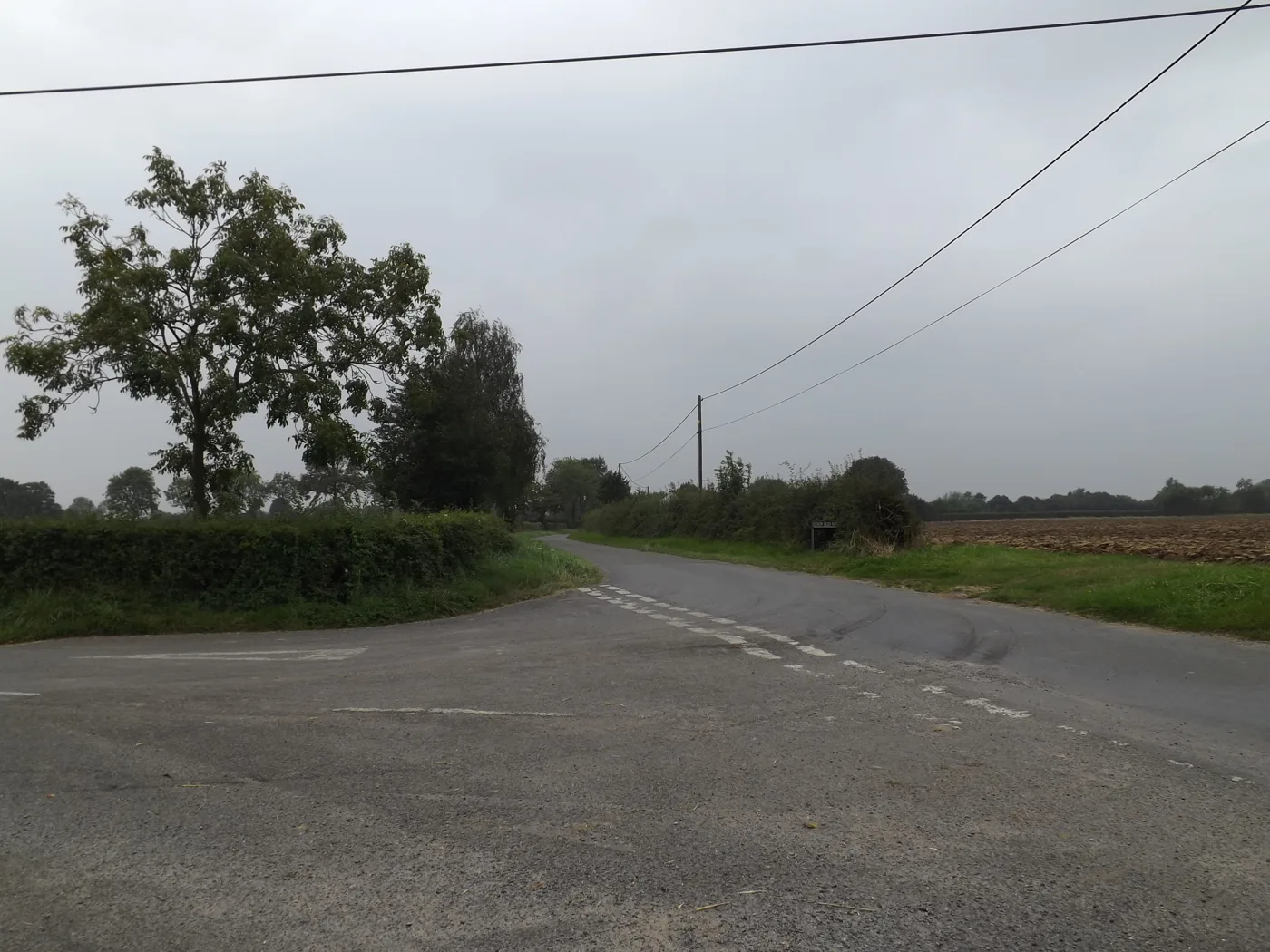 Darrow Green Road, Denton, photographed at Great Green. The council's planning officer objected that the lane has no footways, street lighting, bus or cycle routes