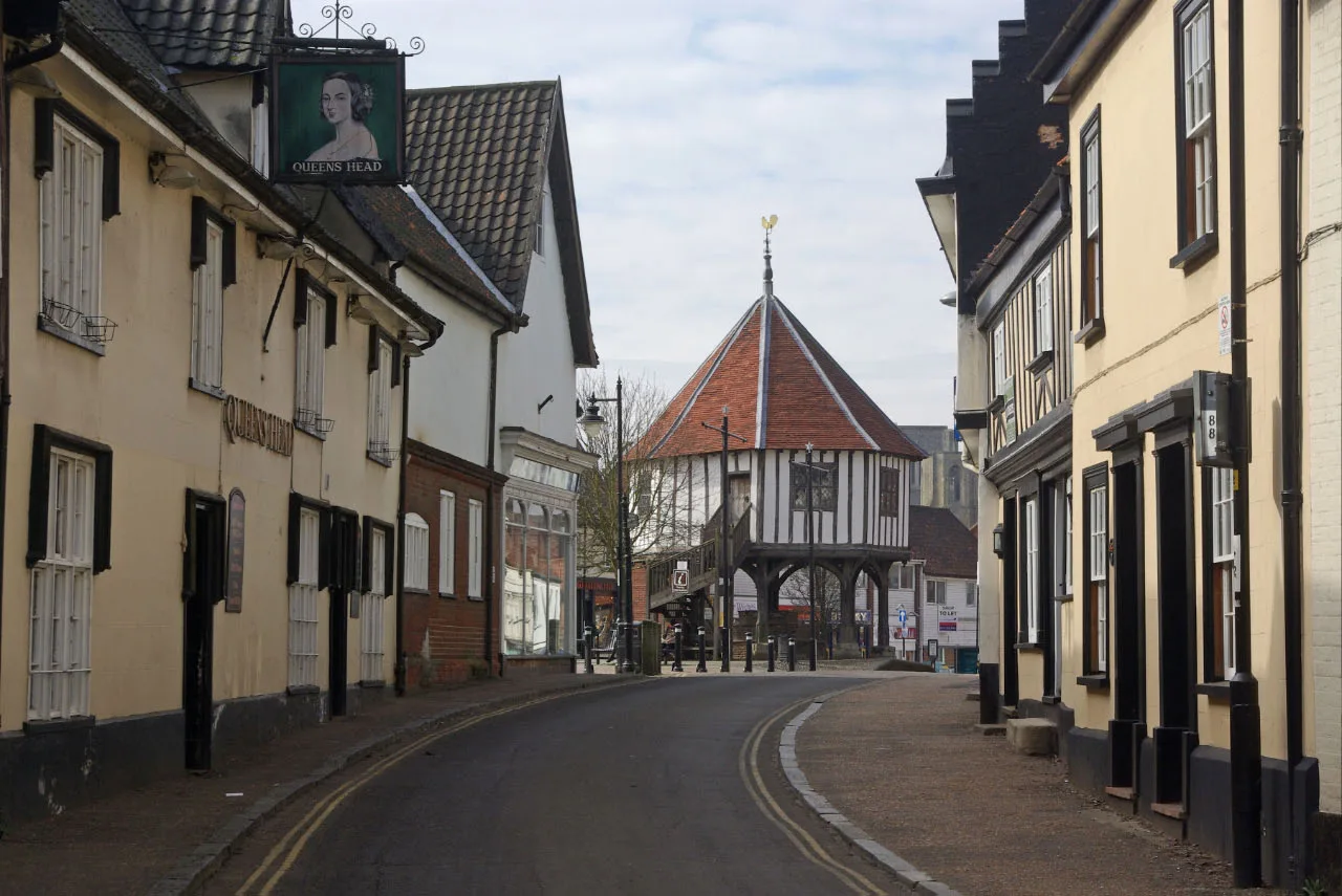 Bridewell Street, Wymondham, looking towards the Market Cross